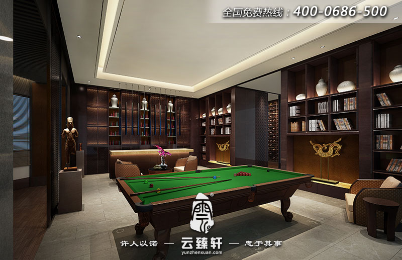 別墅臺球室裝修圖片