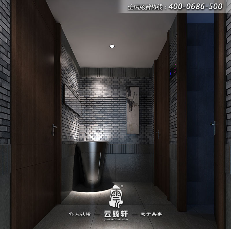 客棧A區衛生間的裝飾都是那么的古典有韻味