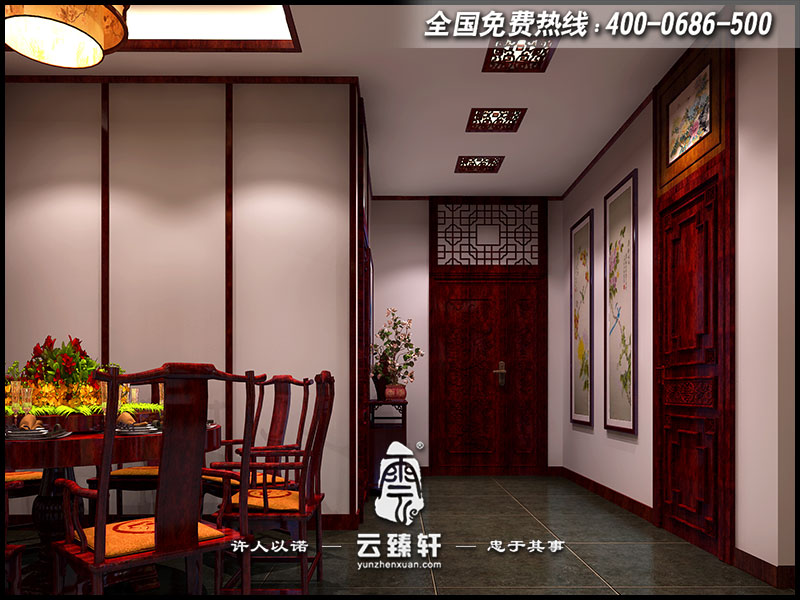 古典中式門廳設(shè)計效果圖